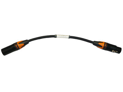 XLR DMX verloop huren verhuur, signaal bekabeling, DMX verloopje, 3p, 5p